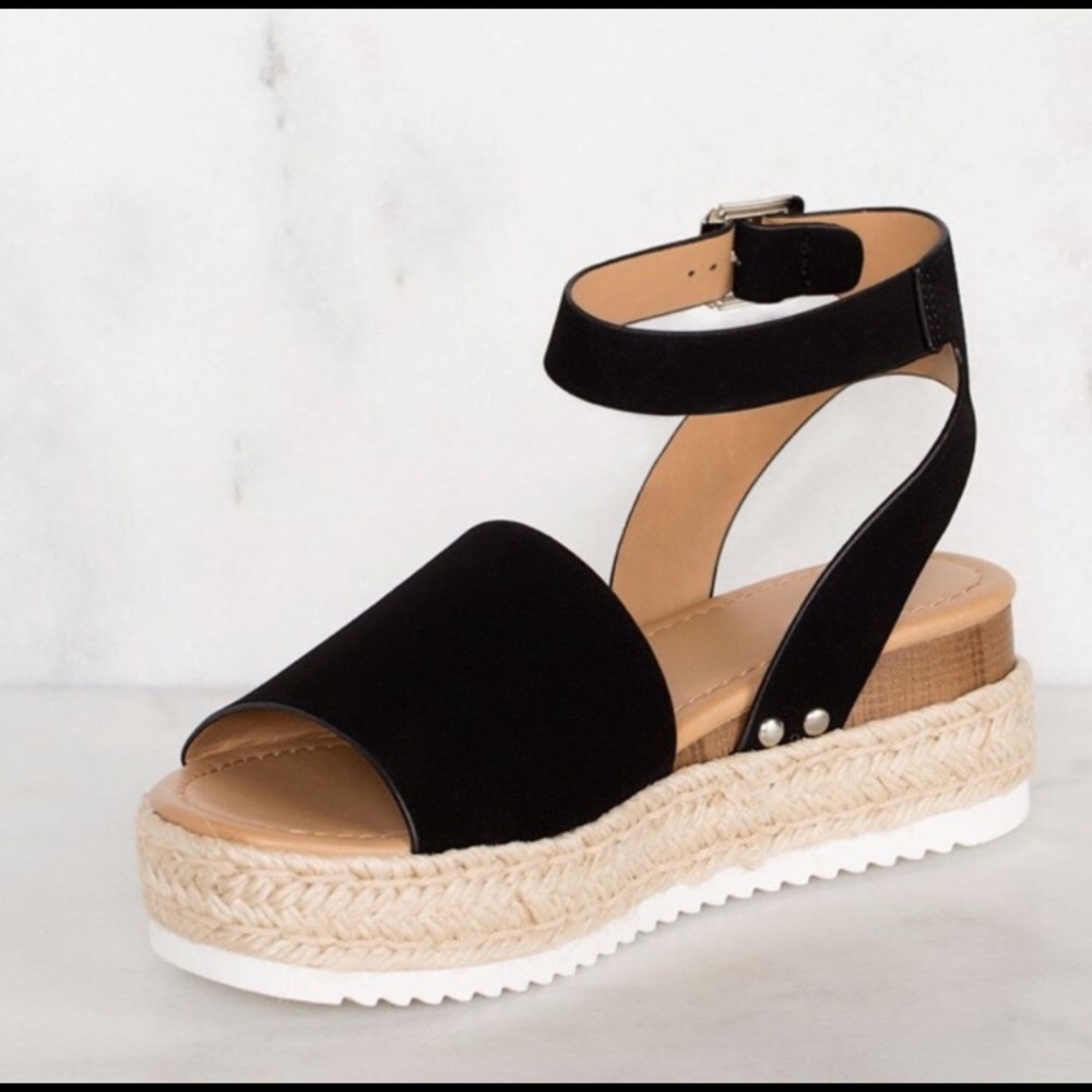Platform Wedge Espadrille Flat Sandals